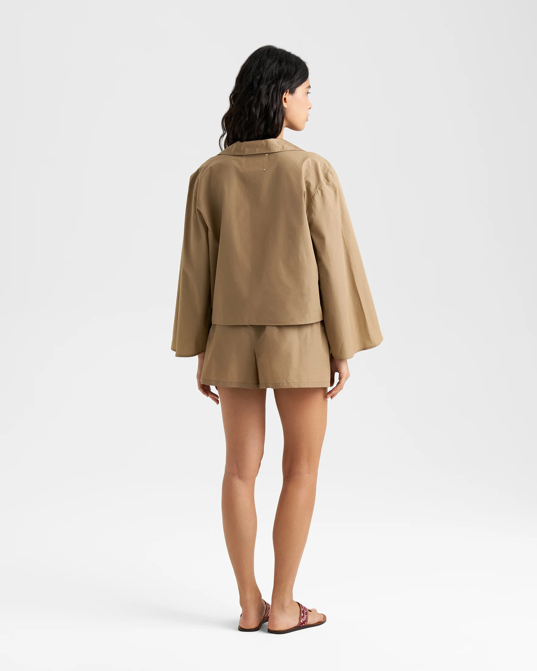 Cotton Popeline Bahia Shorts - C29BV - Earthwood - Image 4