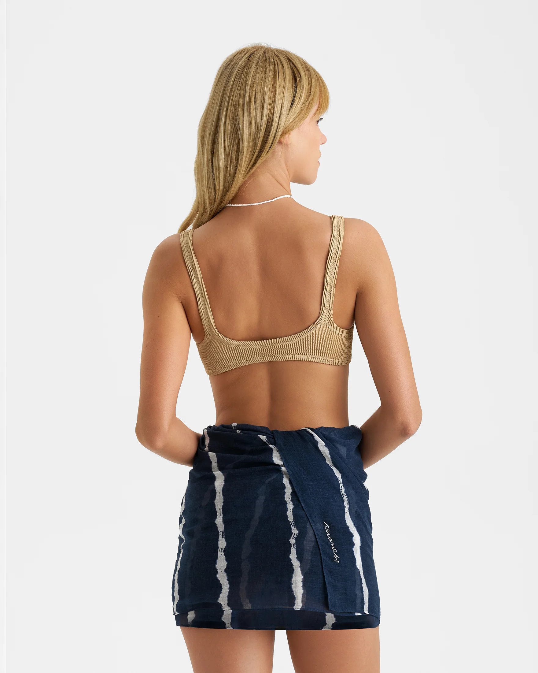 Cotton Shibori Arielle Sarong - C94CG - Midnight - Image 4