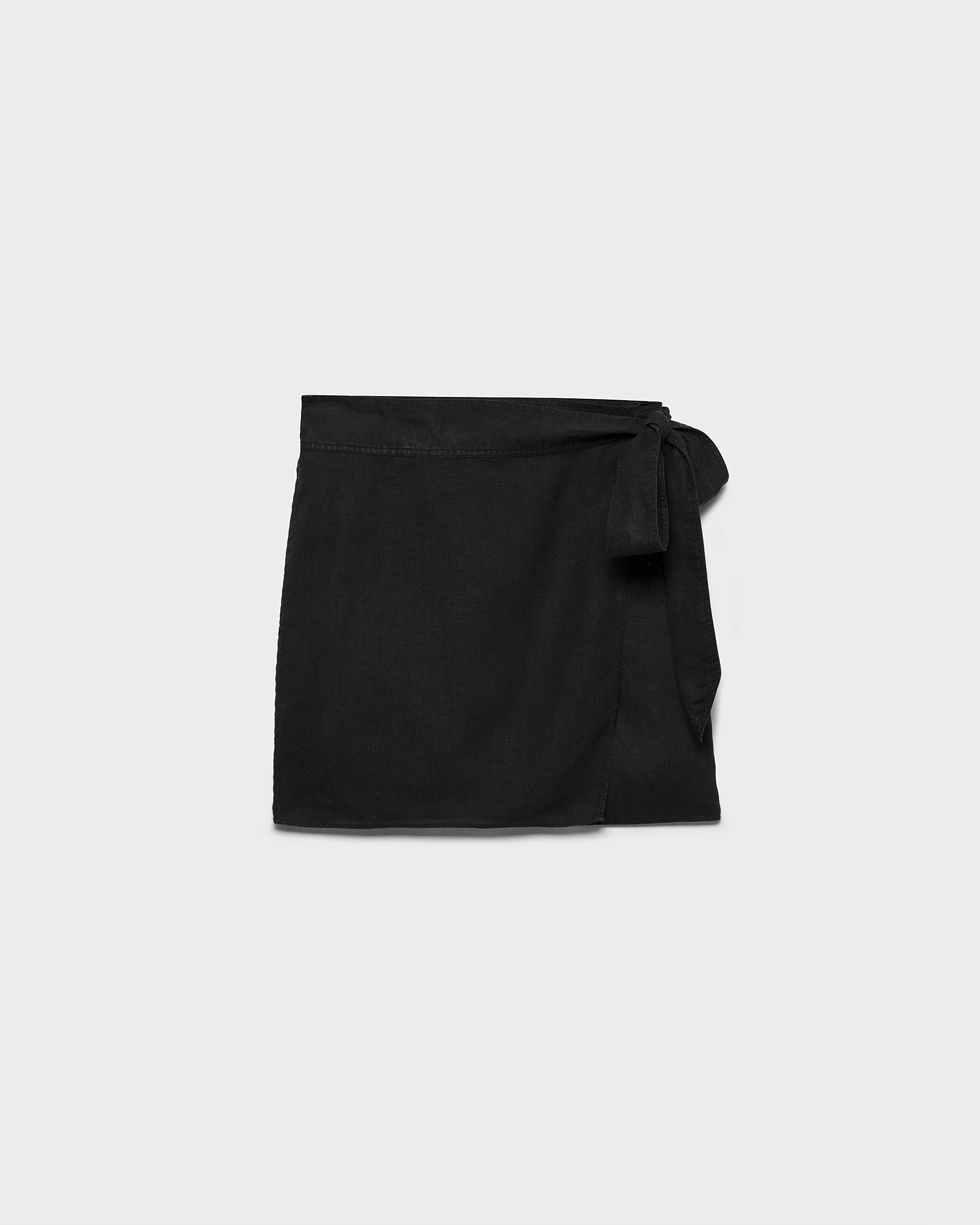 Linen Lipso Skirt - O10FV - Black - Image 5