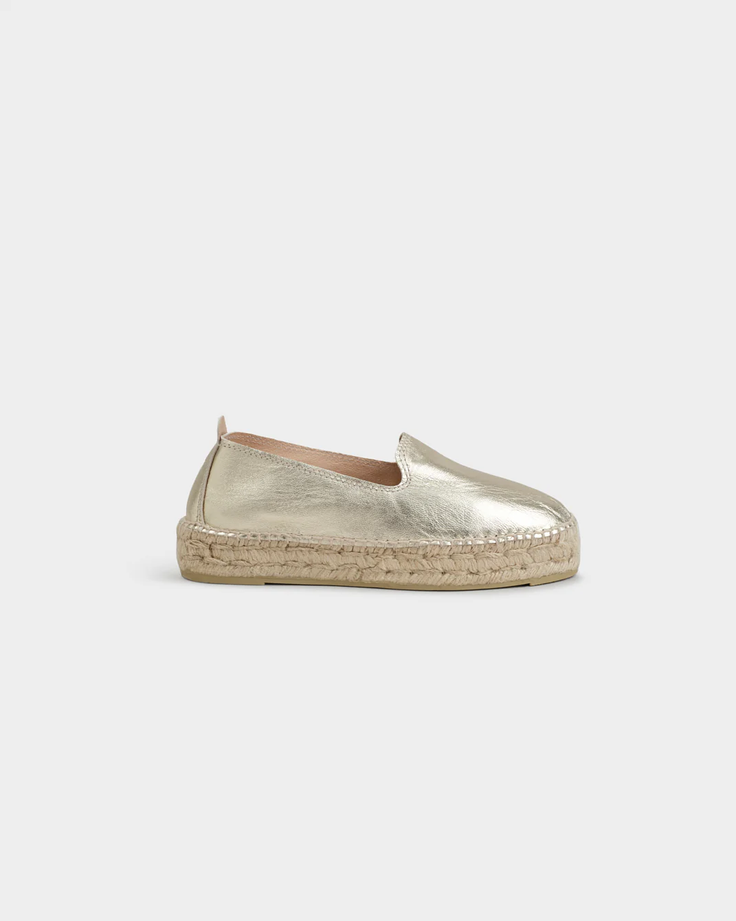 Metallic Leather Double Sole Espadrilles - Z88D0 - Canyon - Platinum