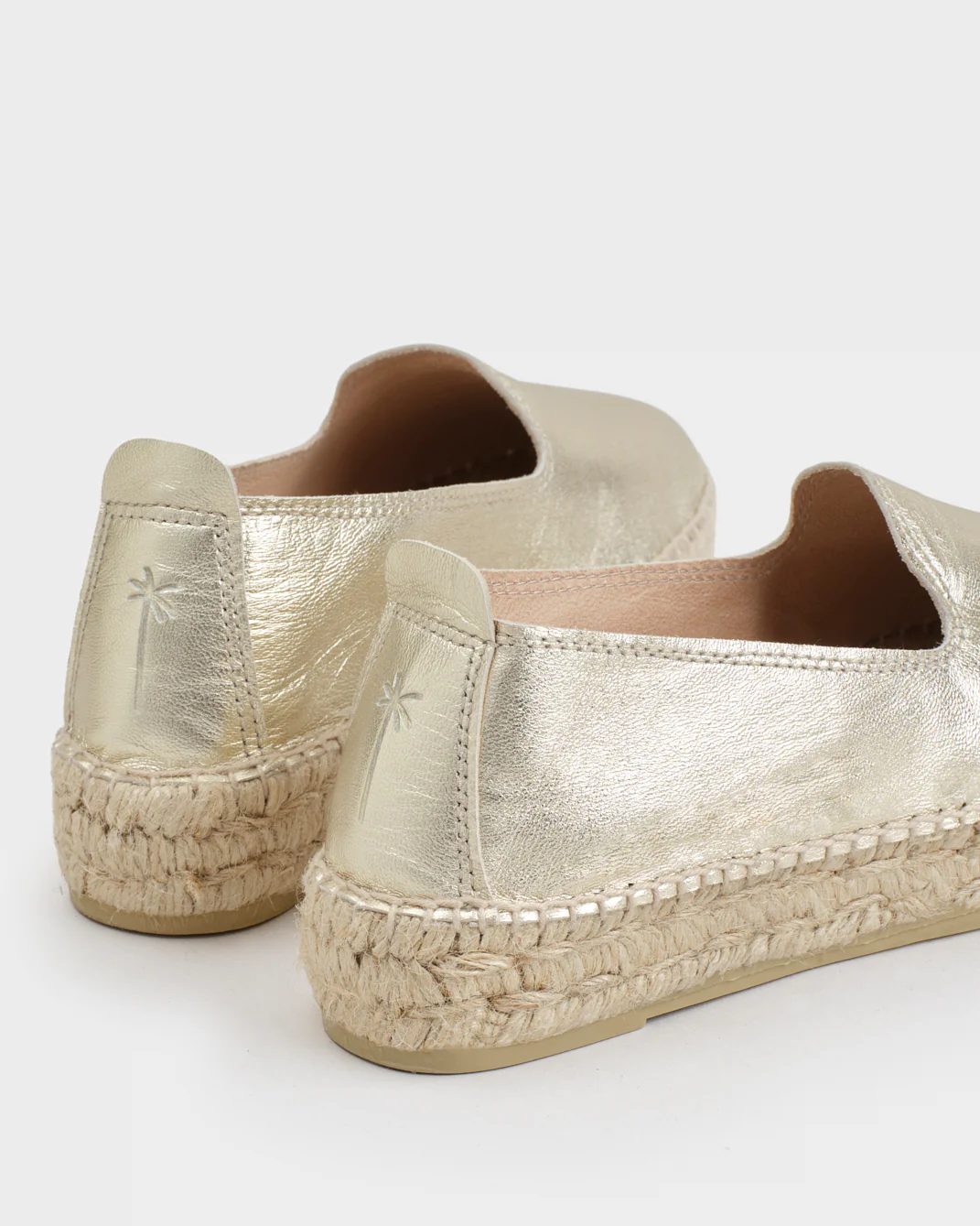 Metallic Leather Double Sole Espadrilles - Z88D0 - Canyon - Platinum - Image 4