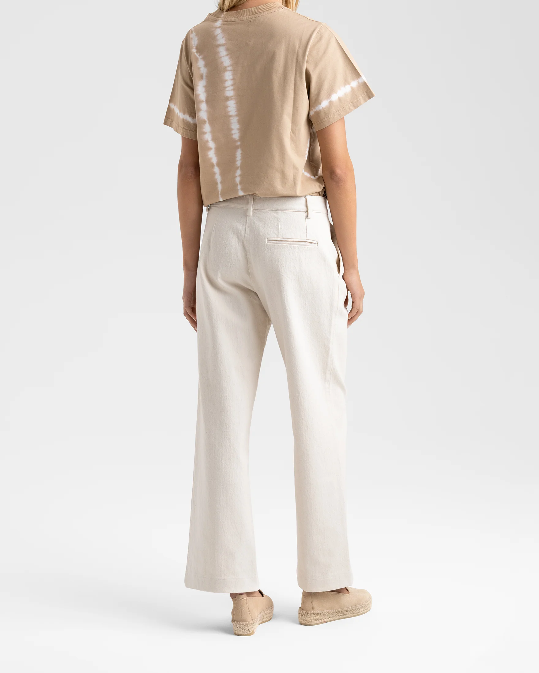 Raw Cotton Twill Sevilla Trousers - C96FP - Ecru - Image 4