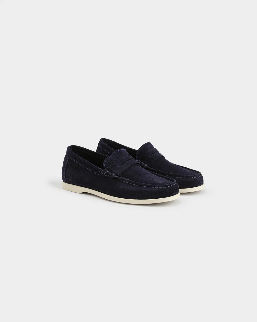 Suede Penny Loafers - K15KD - Hamptons - Patriot Blue - Image 3